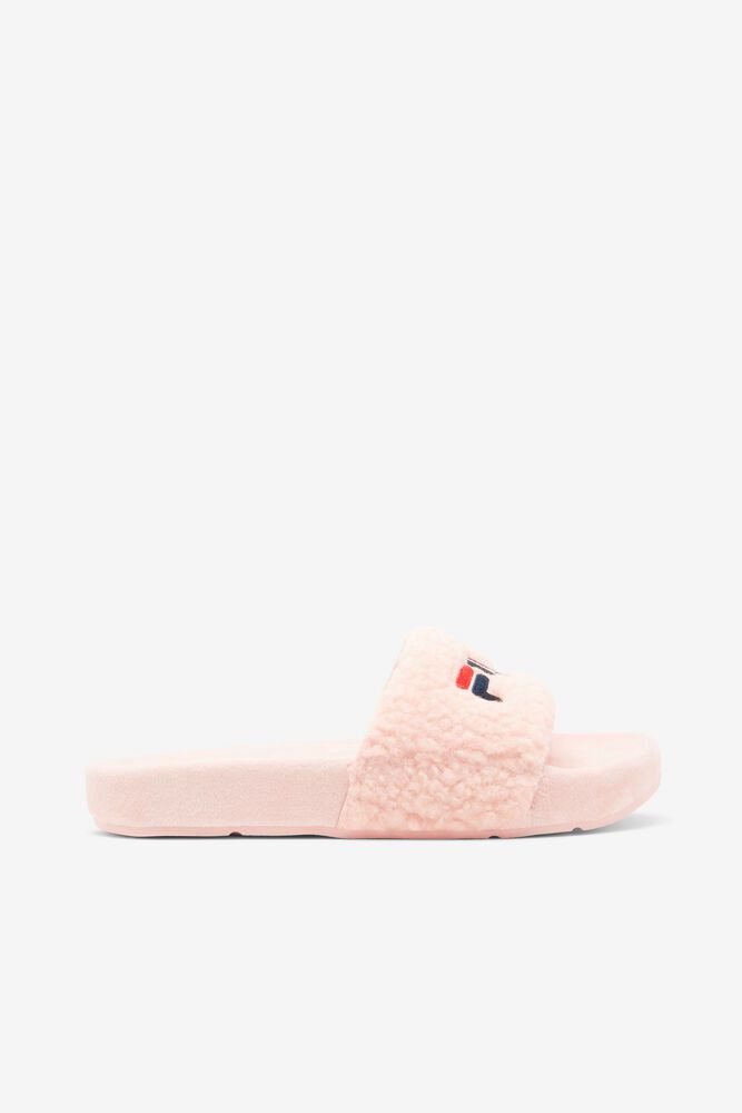 Fila Sandals Fuzzy Drifter Womens Pink - India FYP-130728